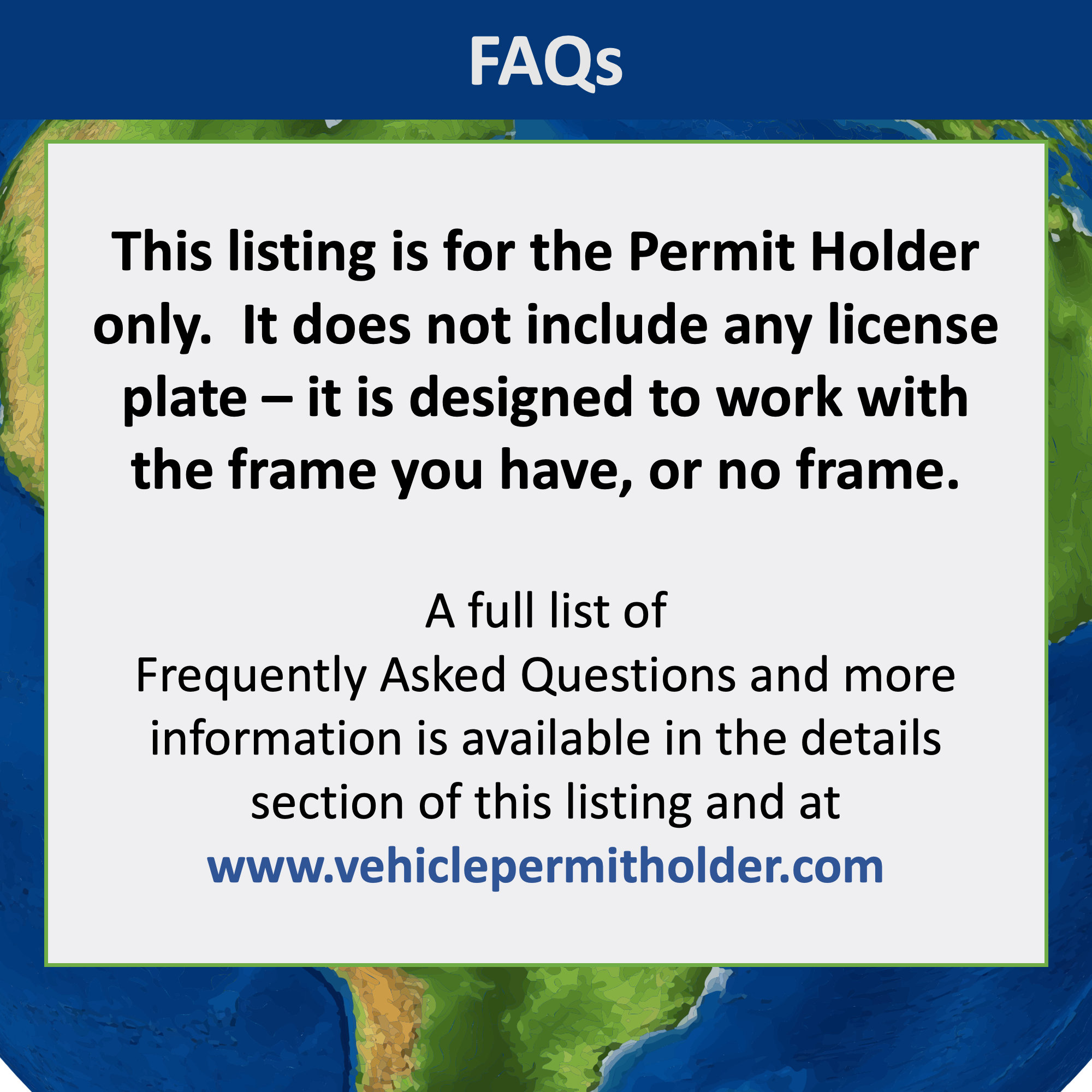 Permit Holder for Car Bumper, 3 Inch Tall, 2.5 to 4 Inch Adjustable