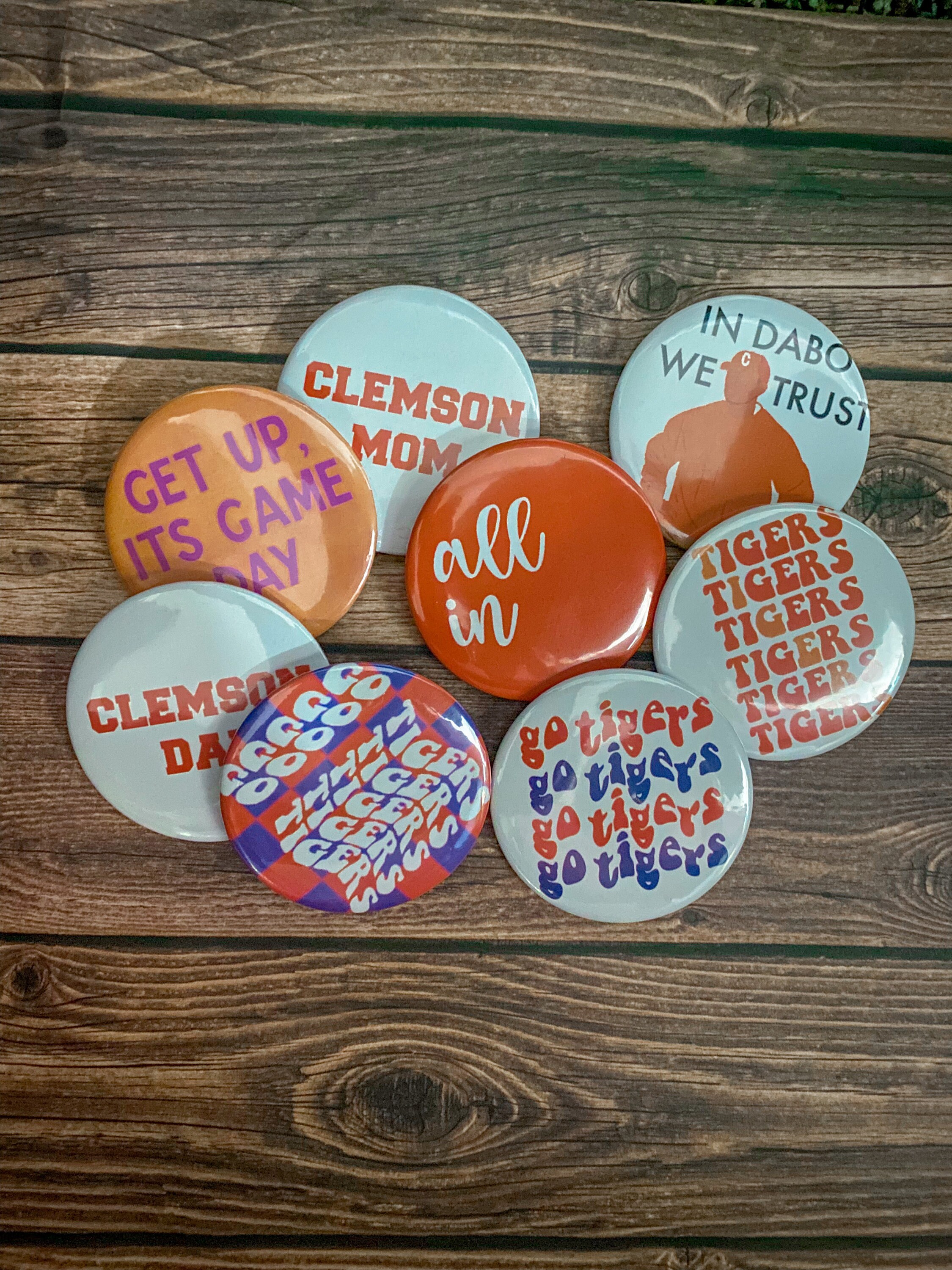 Clemson University Game Day Pins Buttons Sorority Dabo Swiney Death