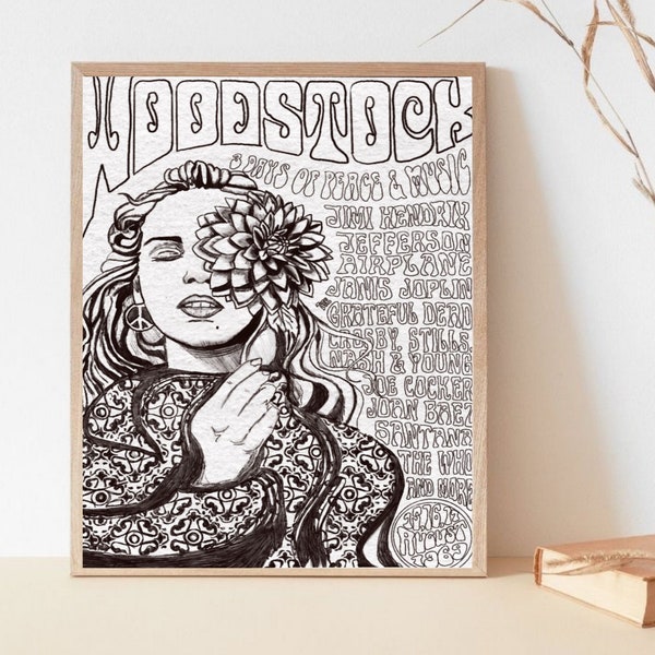 Woodstock Poster Etsy
