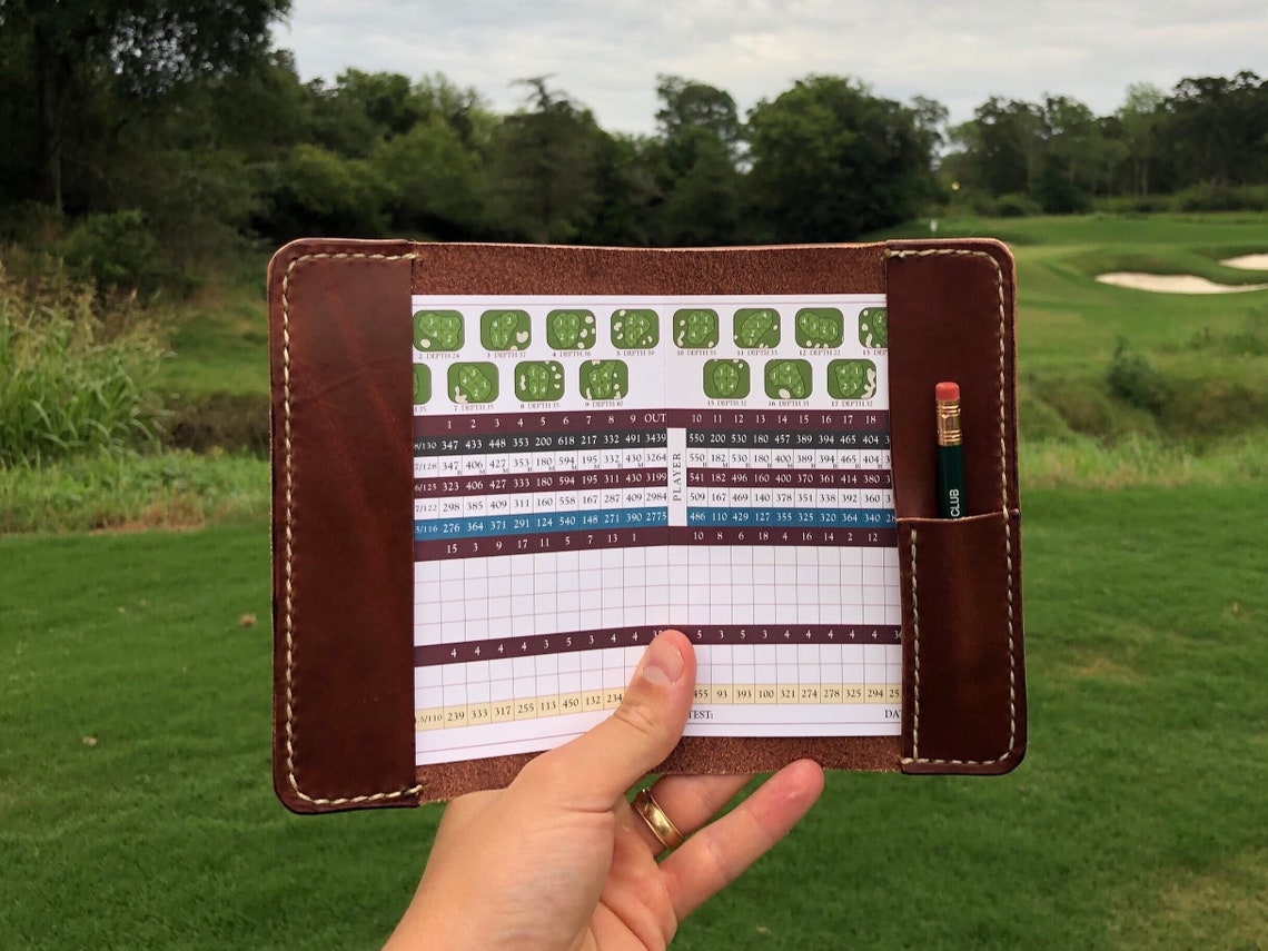 Personalized Golf Scorecard Holder Made From Wickett & Craig Harness