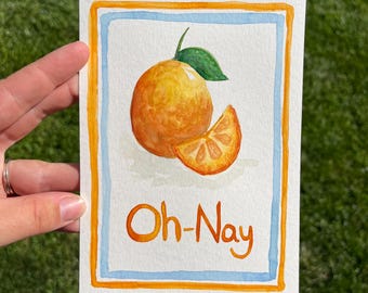 HANDPAINTED Toddler Mispronounced Words ORIGINAL Art, First Words Poster, Funny Kid Pronunciation Artwork, Custom Toddler Art