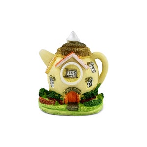 Teapot House for Fairy Gardens (1pc) - Teapot House - Miniature Building - Fairy Garden House - Fairy Garden Accessory - Building Figurine