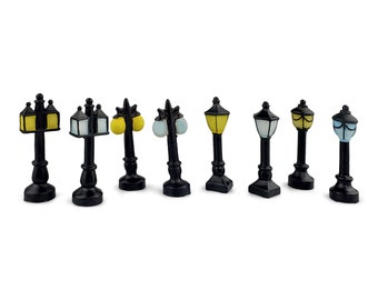 Fairy Garden Lamp (1pc/5pc) - 8 Varieties - Miniature Lamppost - Micro Landscape - Mini Garden - Terrarium Decoration - Zen Garden