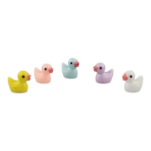 Fairy Garden Ducks (5pc/25pc) - 5 Colours - Miniature Ducks - Micro Landscape - Mini Garden - Terrarium Decoration - Zen Garden - Figurines