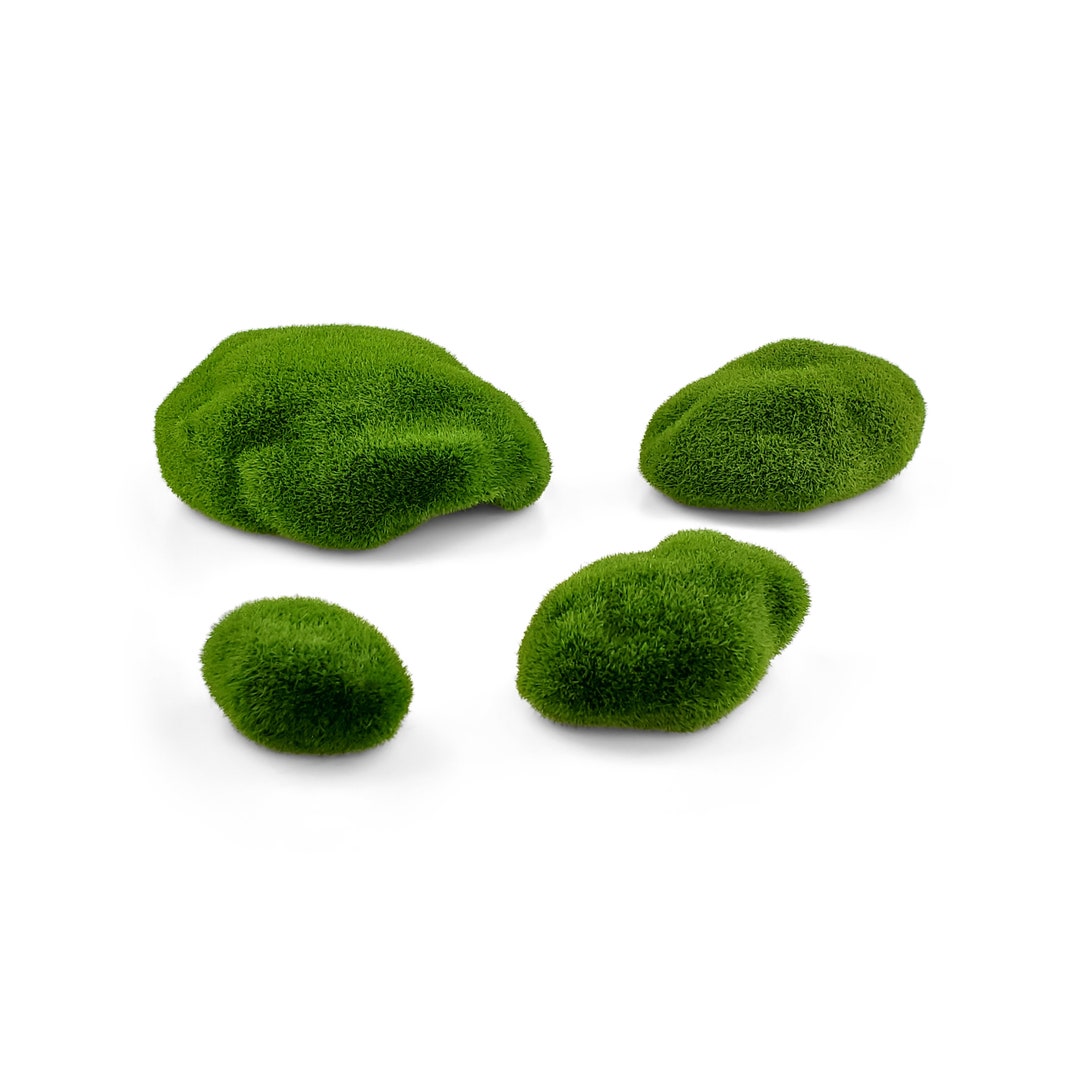 Artificial Moss Stones for Fairy Gardens 4 Sizes Fake - Etsy