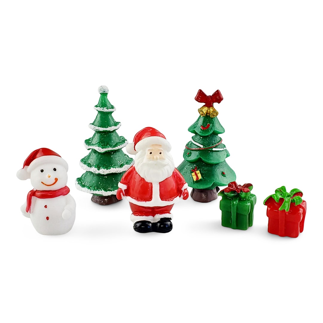Visland Christmas Miniature Ornaments, Christmas Fairy Garden Accessories,  Dollhouse Figurines Micro Landscape Home Party Decoration,1 PCS 