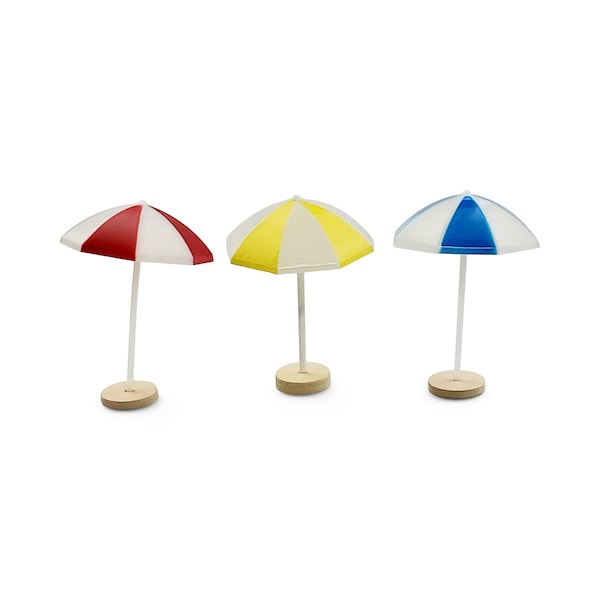 Miniature Beach Umbrella (1/5/10pc) - Mini Umbrella - Small Umbrella - Miniature Umbrella Stand - Nautical - Beach Parasol - Ocean Umbrella