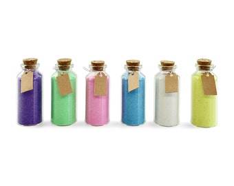 Colored Sand Bottles (6 Colors) - Colored Sand in a Jar - Fairy Dust - Spell Sand - Ritual Sand - Wedding Sand Ceremony - Sand Bottles