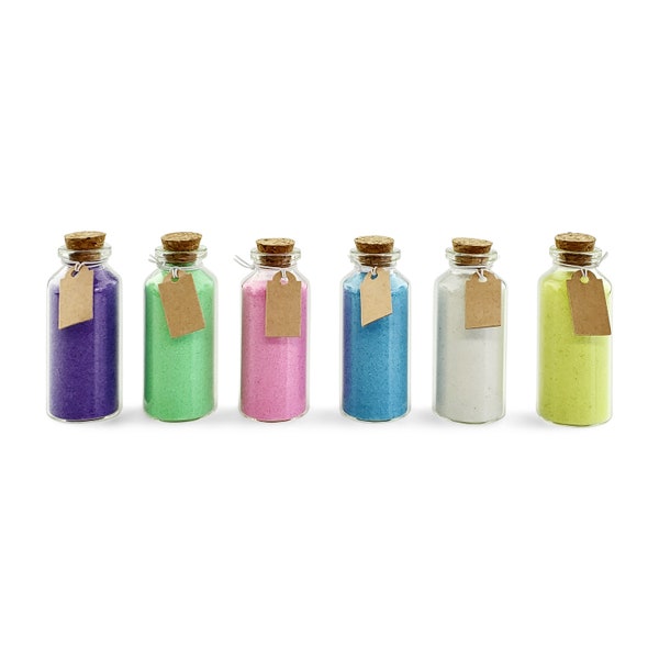 Colored Sand Bottles (6 Colors) - Colored Sand in a Jar - Fairy Dust - Spell Sand - Ritual Sand - Wedding Sand Ceremony - Sand Bottles