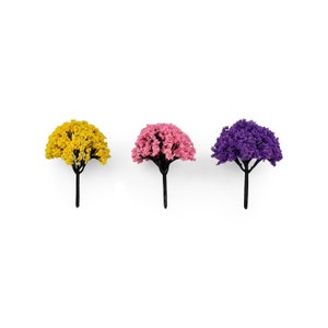 Colored Craft Trees - Miniature Trees - Faux Trees - Fairy Garden Trees - Terrarium Trees - Zen Garden Trees - Plastic Trees - Small Trees