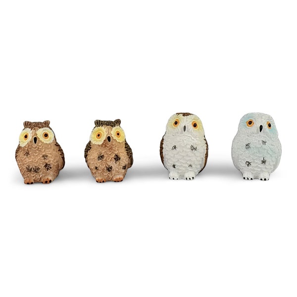 Fairy Garden Owl (1pc/5pc) 4 Styles - Miniature Owl - Micro Landscape - Mini Garden - Terrarium Decoration - Zen Garden - Animal Figurines