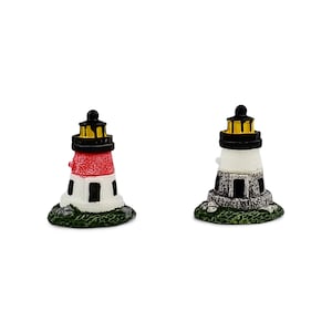 Miniature Lighthouse for Fairy Gardens (1pc/5pc) - 2 Colors - Light House - Micro Landscape - Terrarium - Miniatures - Figurines