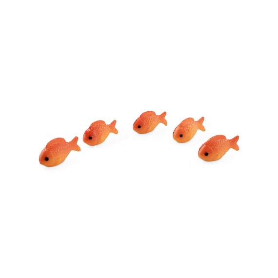 Miniature Goldfish (5pc) - Miniature Fish - Micro Landscape - Mini Garden -  Fairy Garden Fish - Terrarium Decor - Zen Garden