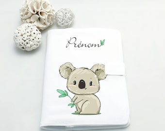 Personalized Koala health book cover - Customizable baby book cover - Birth gift with first name | Bout'D'Chou