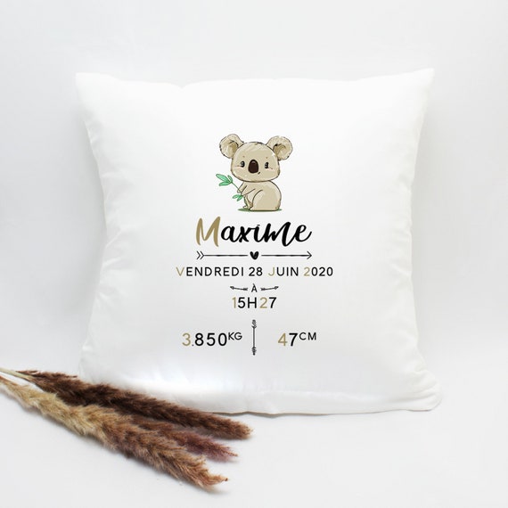 Coussin De Naissance Personnalise Modele Koala Cadeau Etsy Coussin De Naissance Personnalise Modele Koala Cadeau Etsy