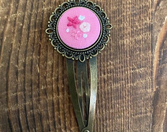 Pink Floral Hair Clip