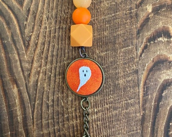 Embroidered Ghost Teacher Lanyard