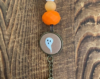 Embroidered Ghost Teacher Lanyard