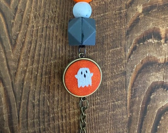 Embroidered Ghost Teacher Lanyard