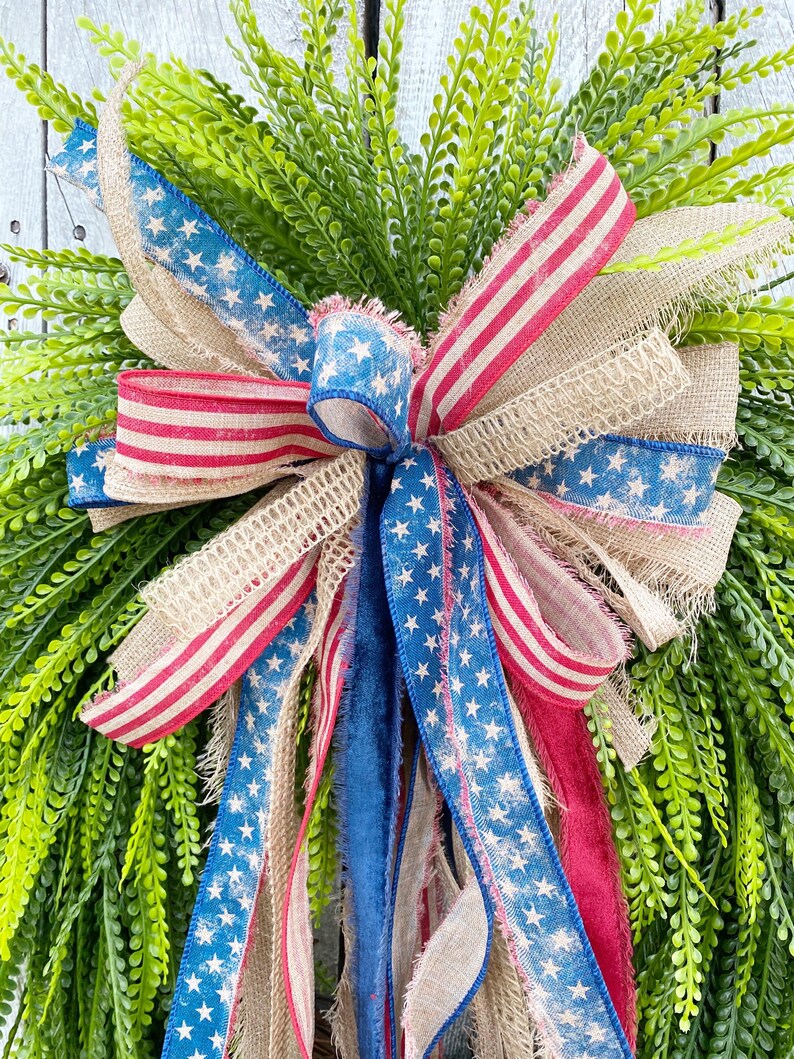 4th of July Wreath for Front Door, Americana Home Decor, Patriotic ...