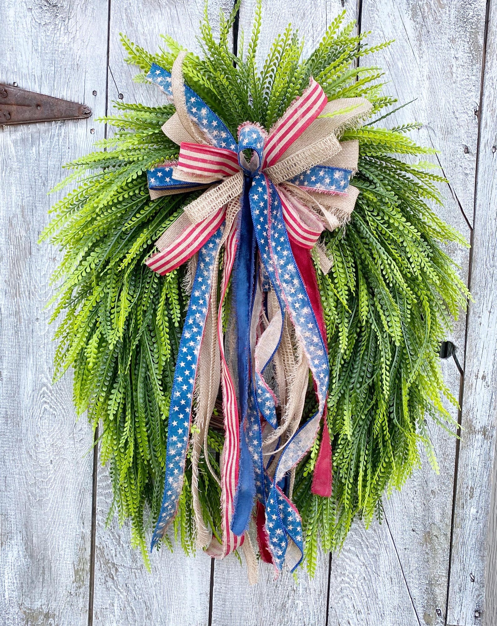 4th of July Wreath for Front Door, Americana Home Decor, Patriotic ...