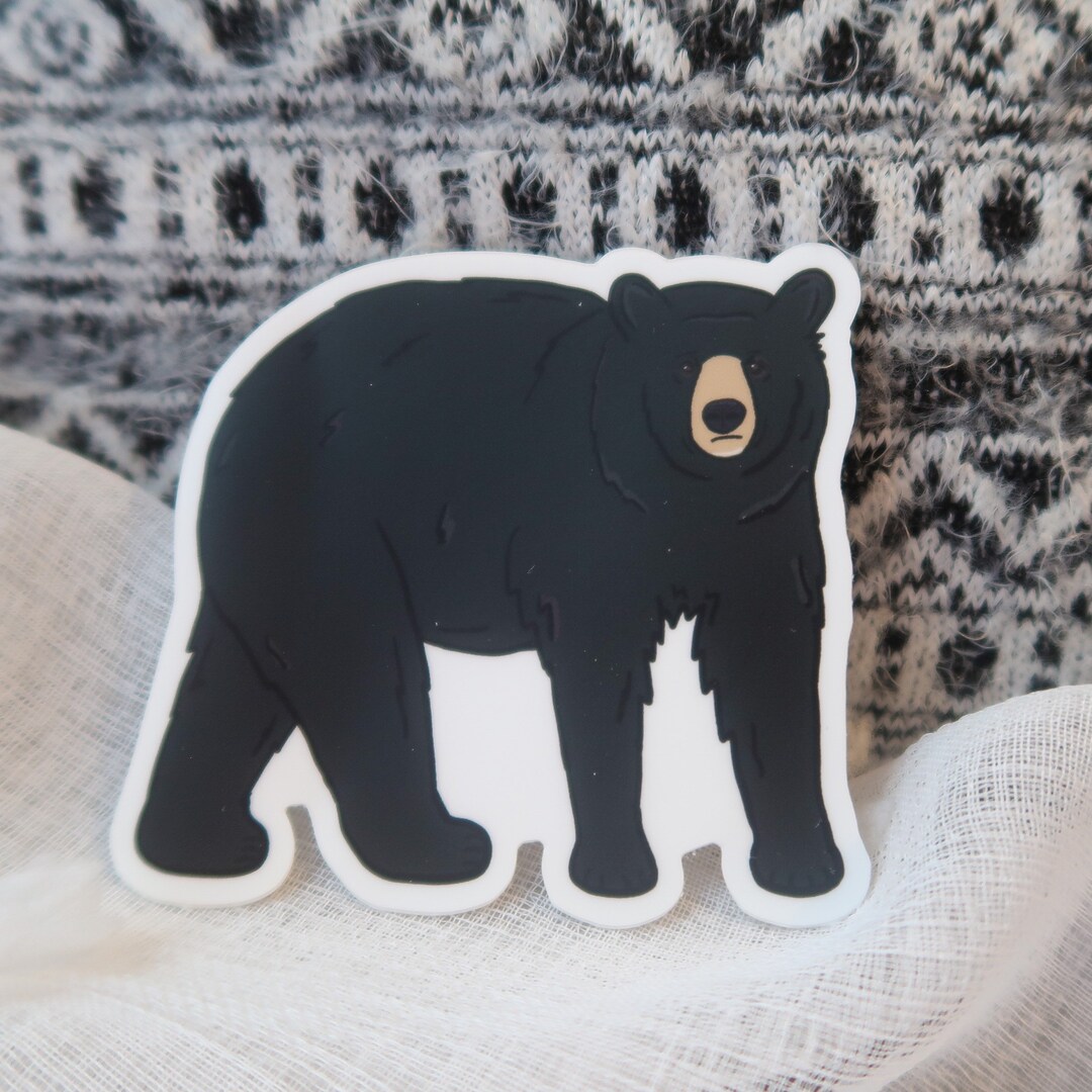 Black Bear Vinyl Sticker. Perfect for Any Animal or Outdoor Adventure ...