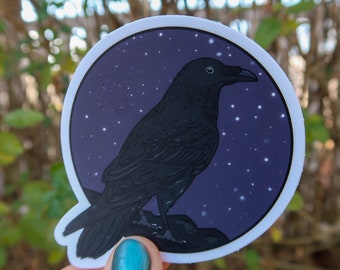 Raven Vinyl Sticker Perfect for any Animal or bird lover