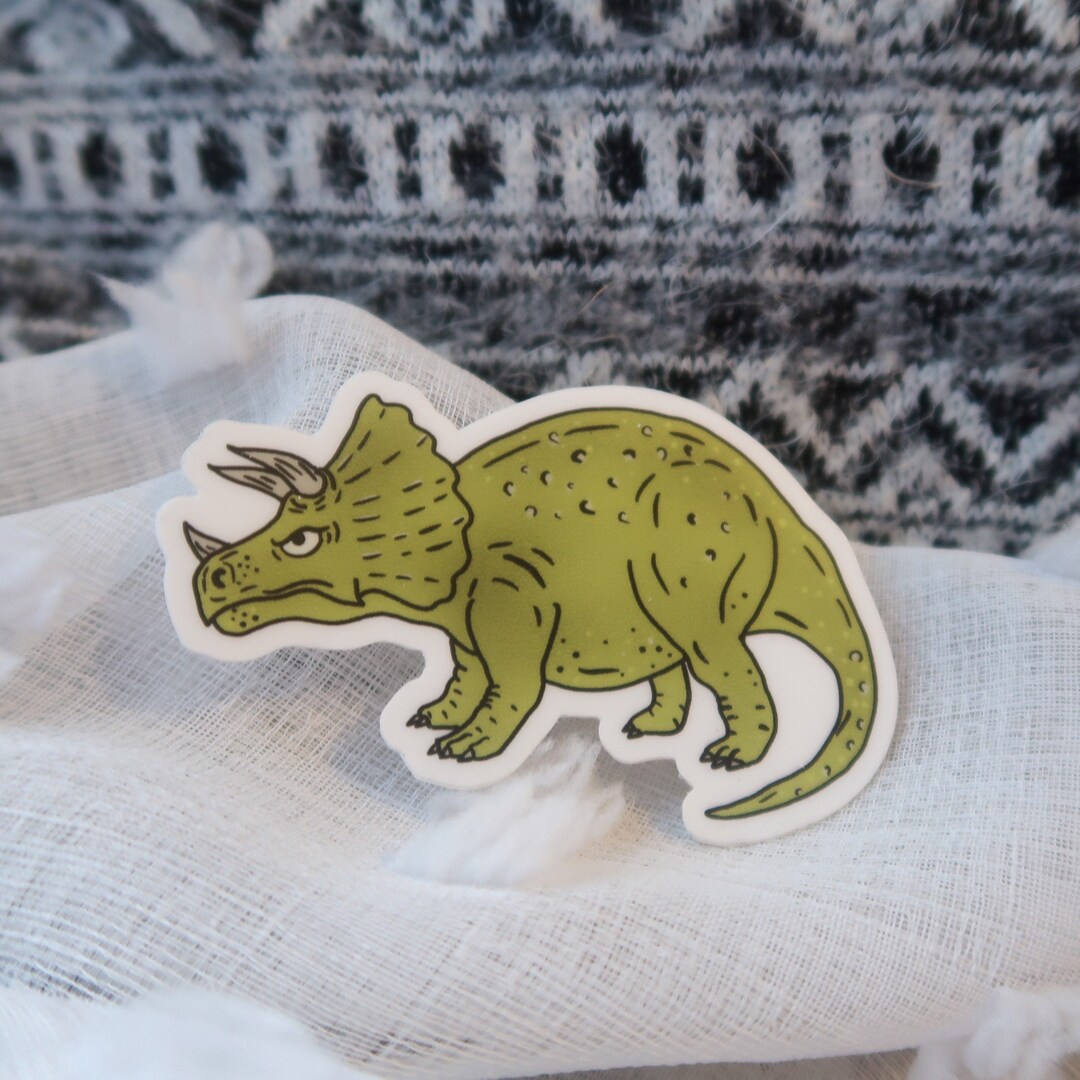 Insectosaurus Sticker Dinosaur Vinyl Sticker Featuring a Triceratops. Perfect for Any Animal ...