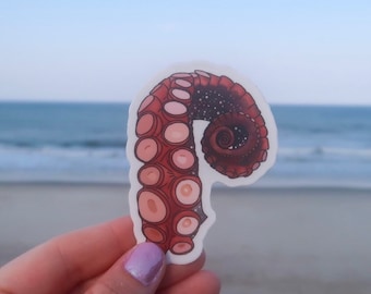 Oktopus Tentakel Vinyl Sticker, Perfekt für jeden Strand und Ozean Liebhaber.