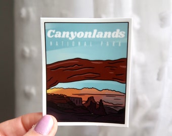 Canyonlands National Park in Utah  Vinyl Sticker. Perfect for any hiker, traveler or desert adventurer.