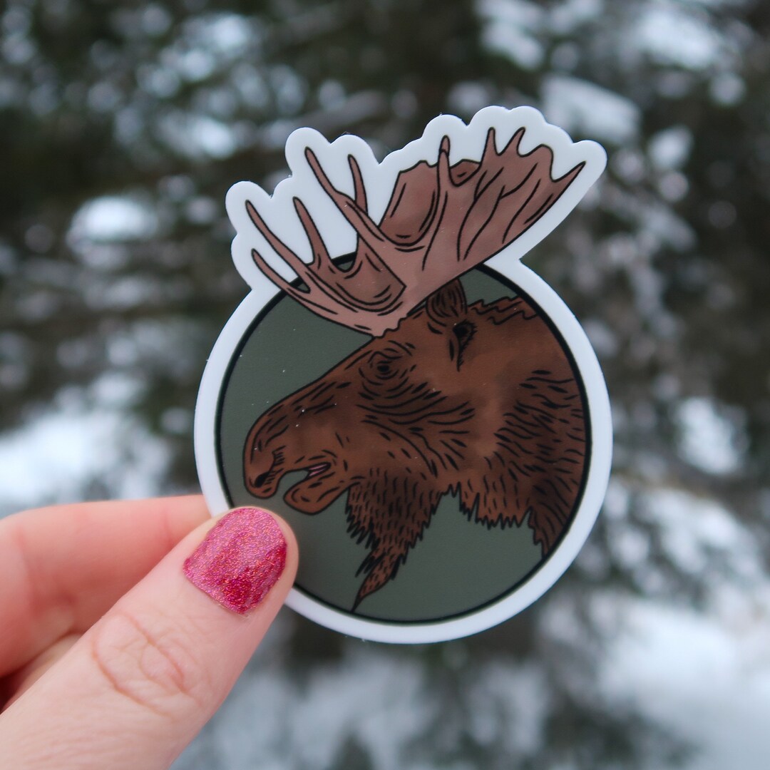 Moose Vinyl Sticker Perfect for Any Animal Lover, Alaskan or Canadian ...