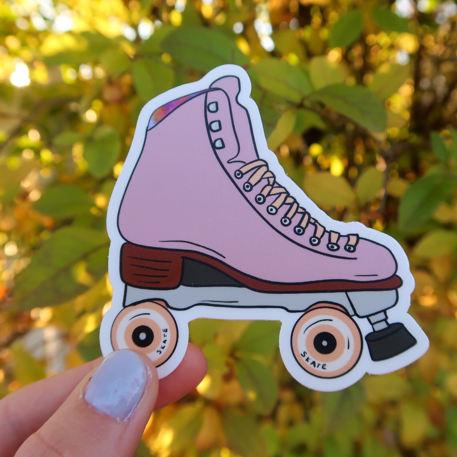 Vintage Roller Skate Vinyl Sticker Featuring Retro Pink Skate. Etsy