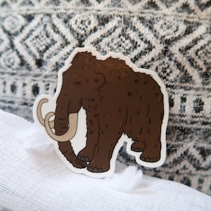 Woolly Mammoth Sticker. Perfect for any Animal Lover, Outdoor Adventurer, Historian, Scientist or Archeologist.