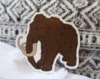 Woolly Mammoth Sticker. Perfect for any Animal Lover, Outdoor Adventurer, Historian, Scientist or Archeologist.