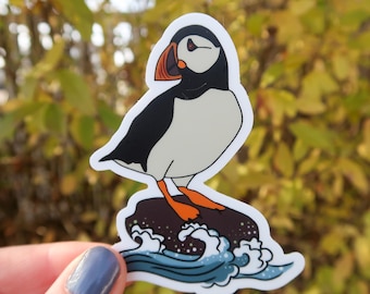 Puffin Bird Vinyl Sticker Perfect for any Animal Lover.