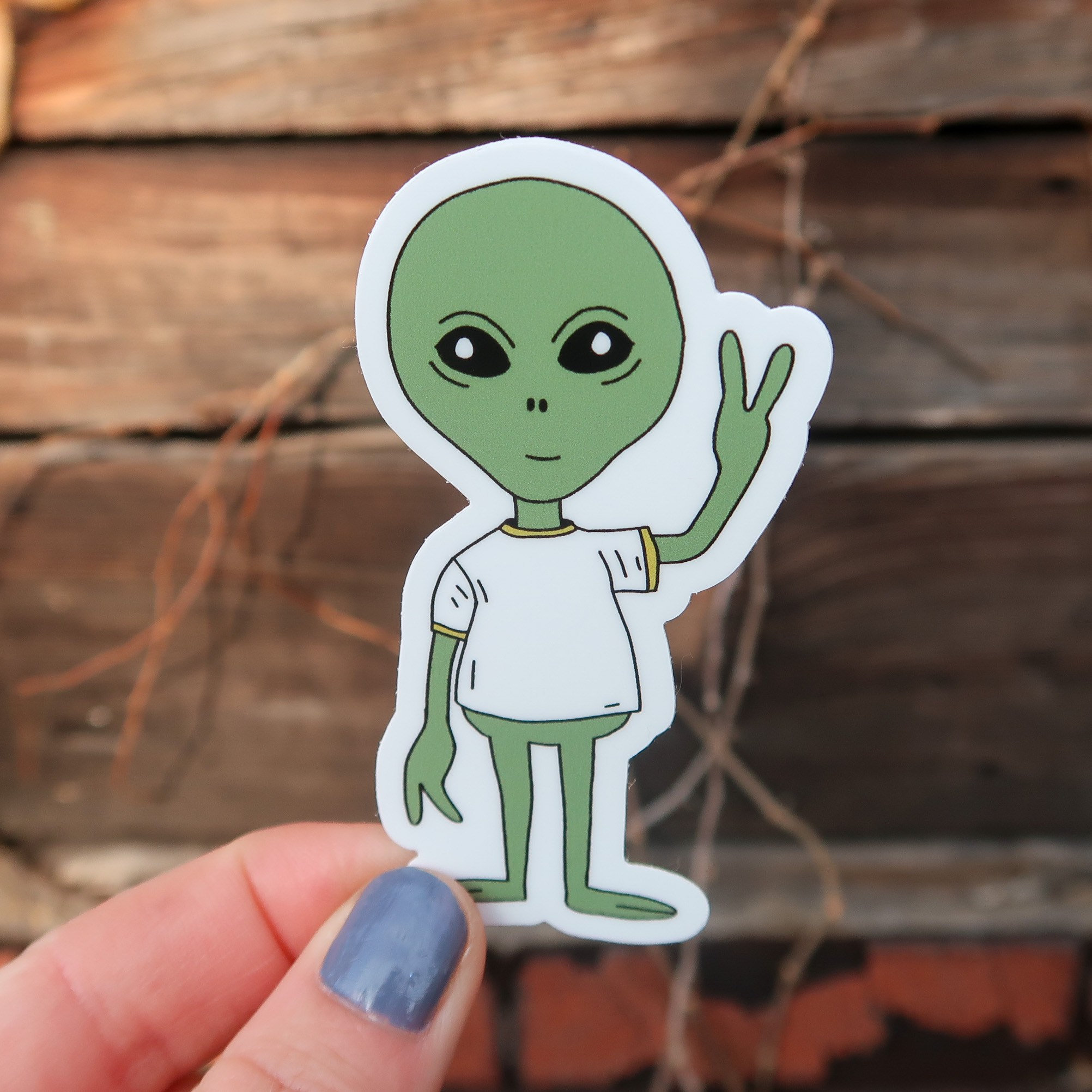 Alien Vinyl Sticker Perfect for Any Outer Space Lover - Etsy