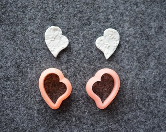 heart polymer clay cutter for earrings pendants cutter # 120