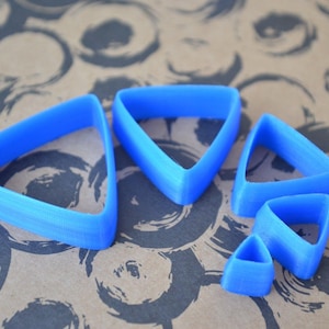 Cortador de biscoito triangular para argila de polímero, formato triangular nº 28 para brincos e pingentes de argila de modelagem