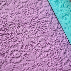 Floral Flowers Pattern Texture Roller high quality texture for modeling clay #80