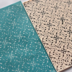 Floral Silkscreen for Polymer Clay # 9 - Screen Printing Stencil