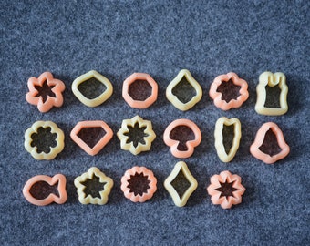 small ear studs polymer clay cutters # 79 different cookie cutters for modeling clay earrings
