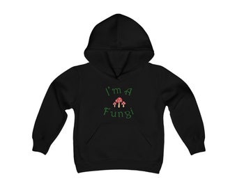 Fungi jeugd sweatshirt met capuchon van zware mix