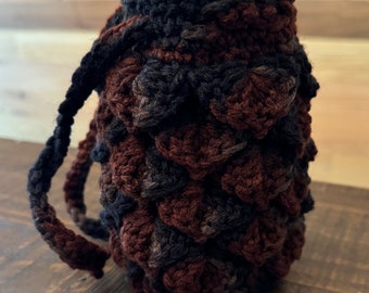 Small Crochet Dragon Scale Bag