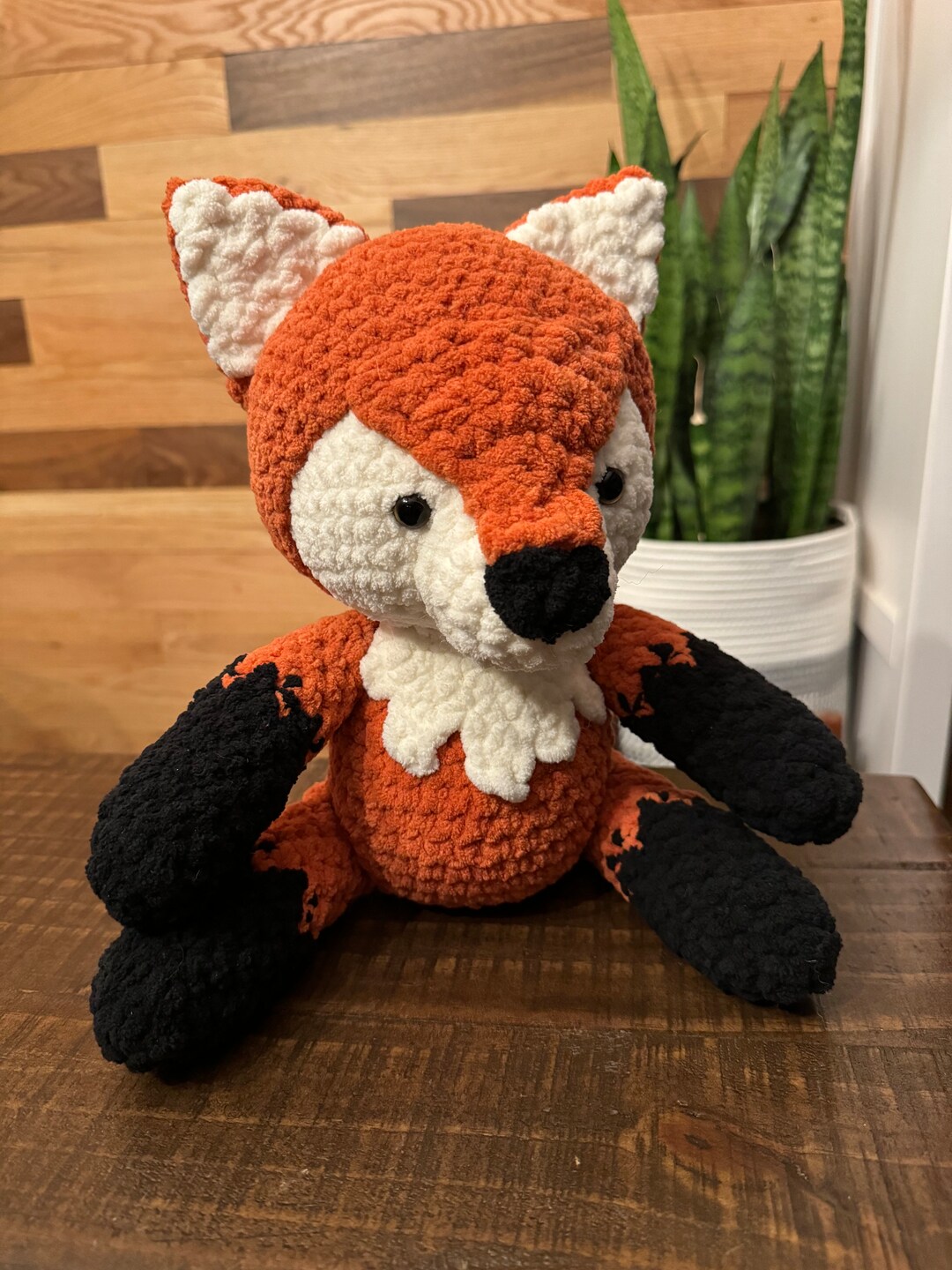Chunky Crochet Sitting Fox - Etsy