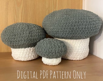 Digitaal pdf-patroon voor No Sew Chunky Mushrooms