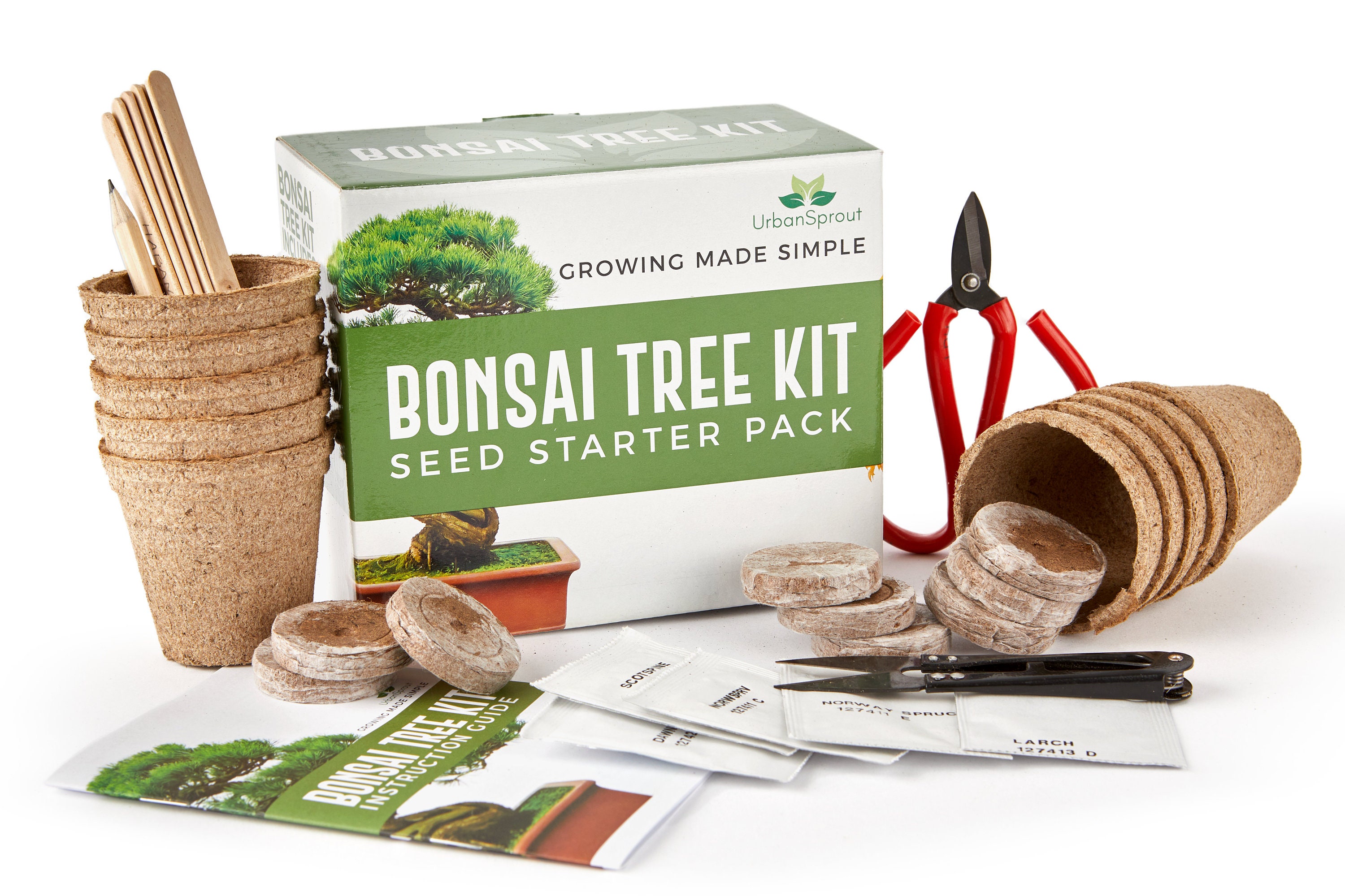 Kit de Démarrage d'arbre à Bonsaï - Cultivez Vos Propres Arbres Partir Graines Coffret Cadeau Jardin