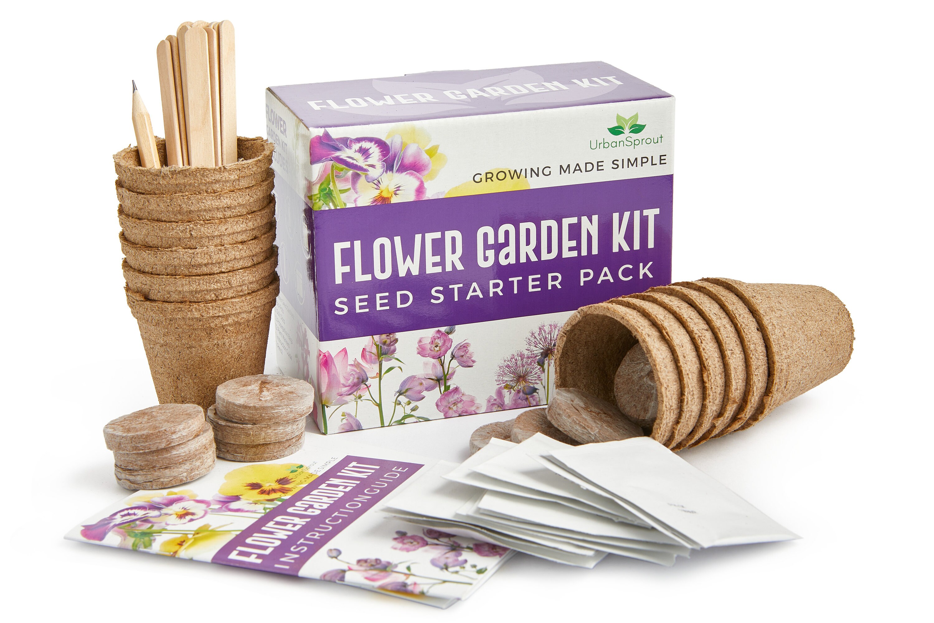 Kit de Jardin Fleur - Cultivez Votre Propre Maison ou Paniers Suspendus, Ensemble Cadeau Pour Elle 1