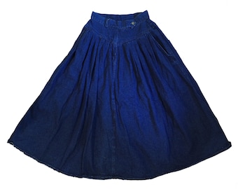 western 90's cobalt denim skirt