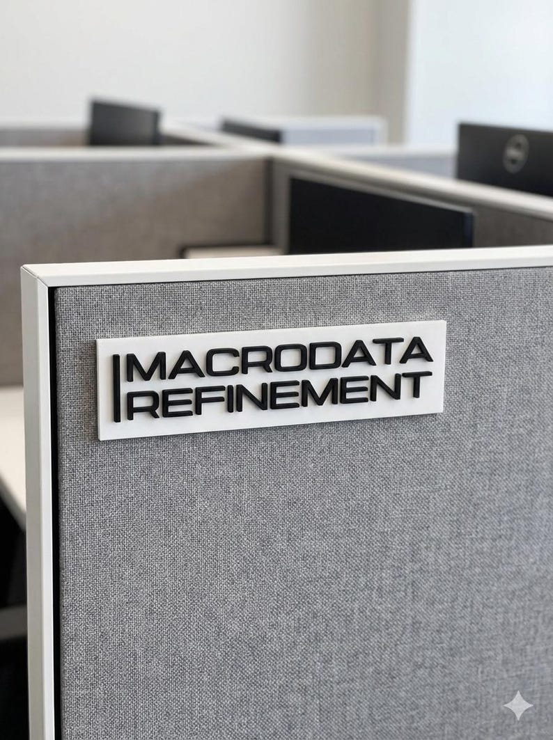 Macrodata Refinement Sign Severance – MDR Lumon Office Decor, TV Show ...