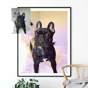 Custom French Bulldog Portrait - Made to order custom poster of your frenchie!